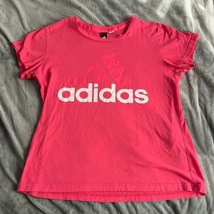 Pink adidas shirt size small